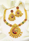 DAZZLING PEACOCK DESIGNER NECKLACE