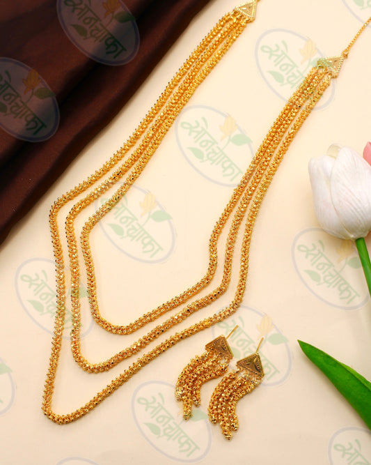EXCLUSIVE GOLD PLATED GAJRA NECKLACE