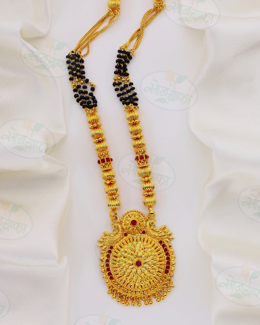 PEACOCK DESIGNER MATTE MANGALSUTRA