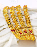 FLOWERET GOLD PLATED BANGLES