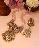 INTRICATE PINK STONE NECKLACE