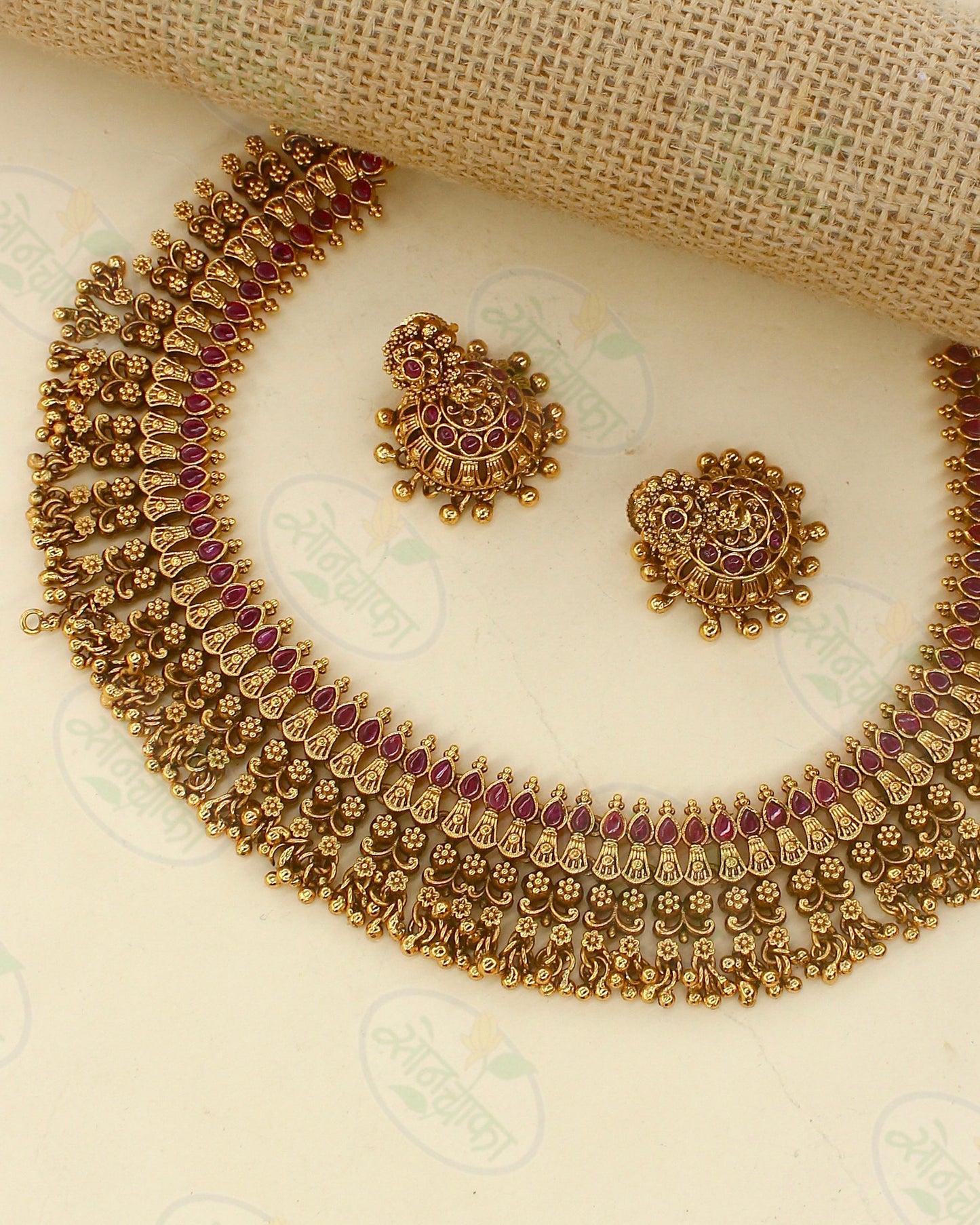 ART OF NAKSHI ANTIQUE NECKLACE SET