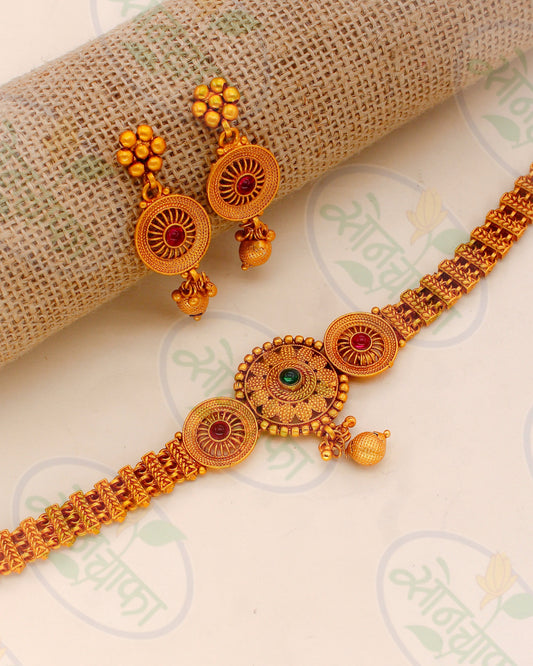 CIRCLE  DESIGNER CHOKER SET