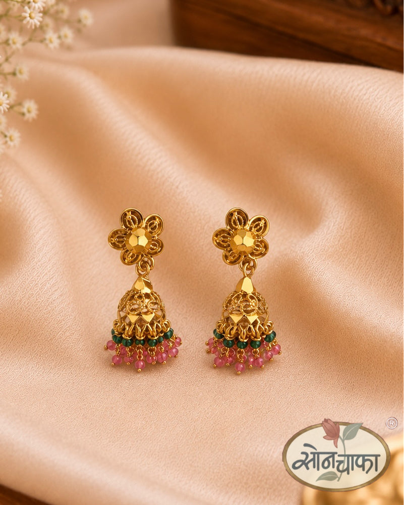 FLORAL DESIGNER JHUMKI