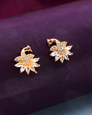 CLASSIC PEACOCK DIAMOND STUDS