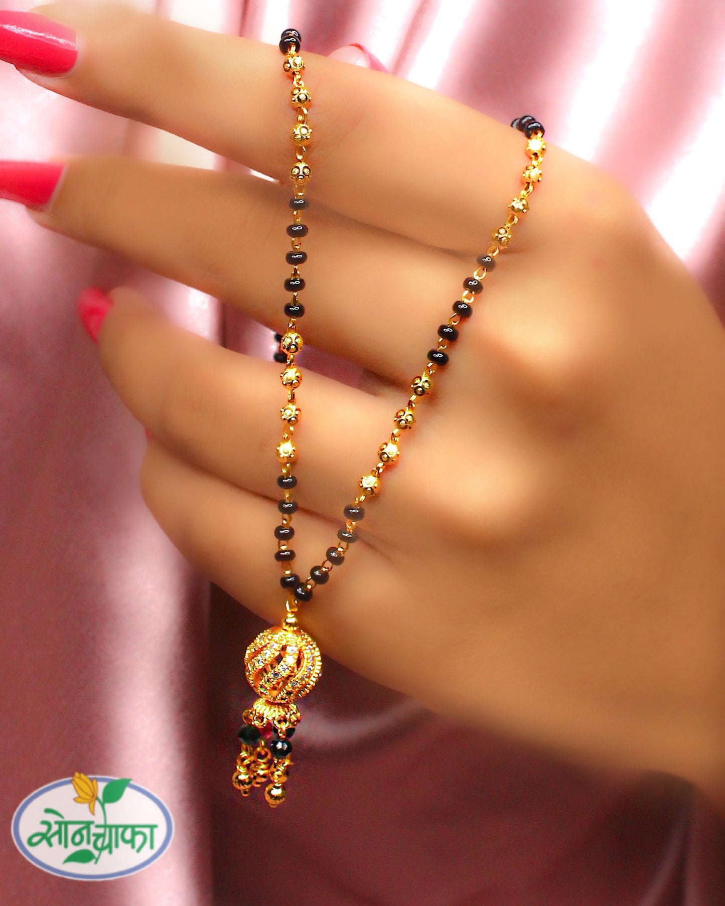 DESIGNER GOLDEN BEADS MANGALSUTRA