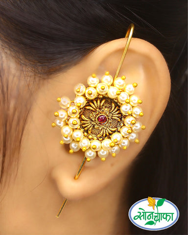 BRILLIANT MOTI EAR-CUFFS