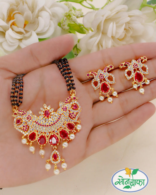 PINK STONE DESIGNER MANGALSUTRA