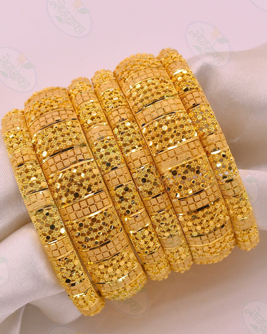 SPARKLING GOLD PLATED BANGLES