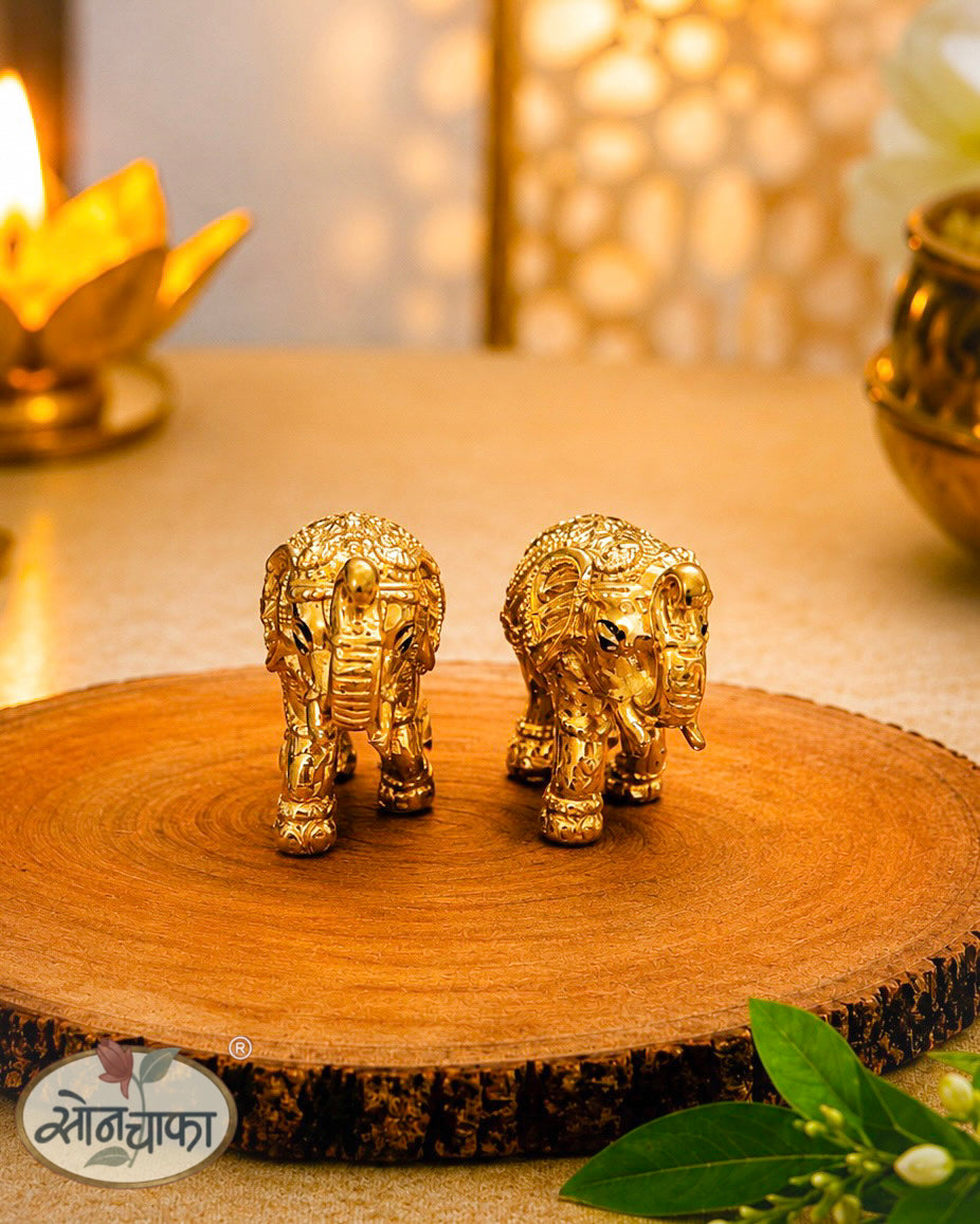 DAZZLING GOLDEN GAJANTLAKSHMI