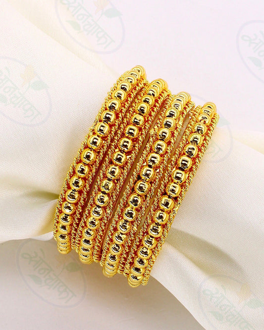 GOLDEN BEADS ANTIQUE BANGLES