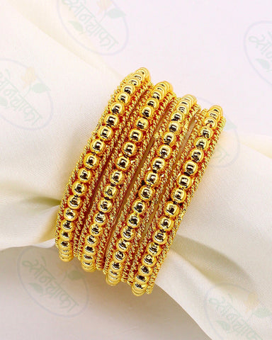 GOLDEN BEADS ANTIQUE BANGLES