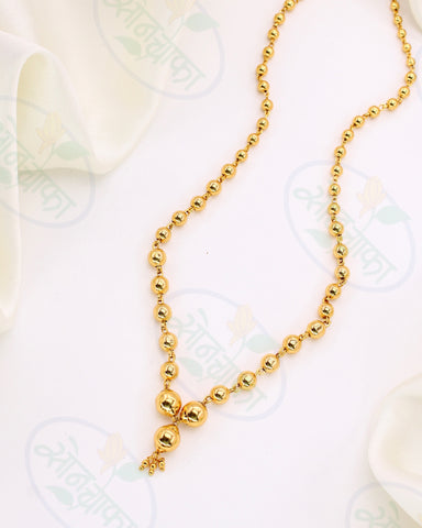 STUNNING GOLDEN BEADS NECKLACE