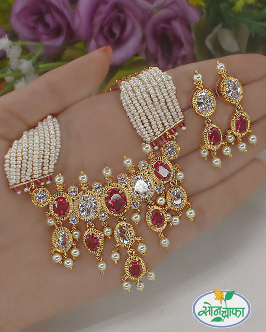 LATEST TANMANI NECKLACE SET