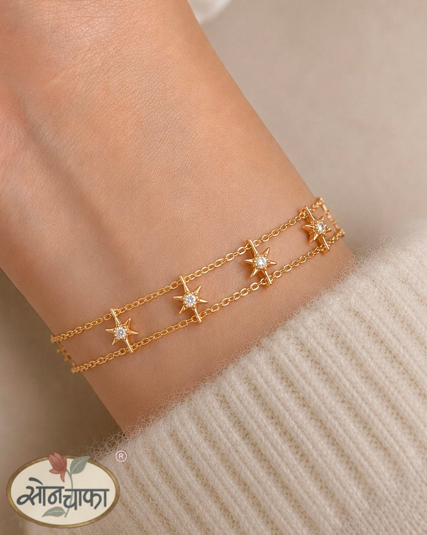 DIAMOND STAR CHAIN BRACELET