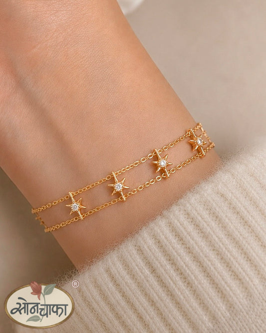 DIAMOND STAR CHAIN BRACELET