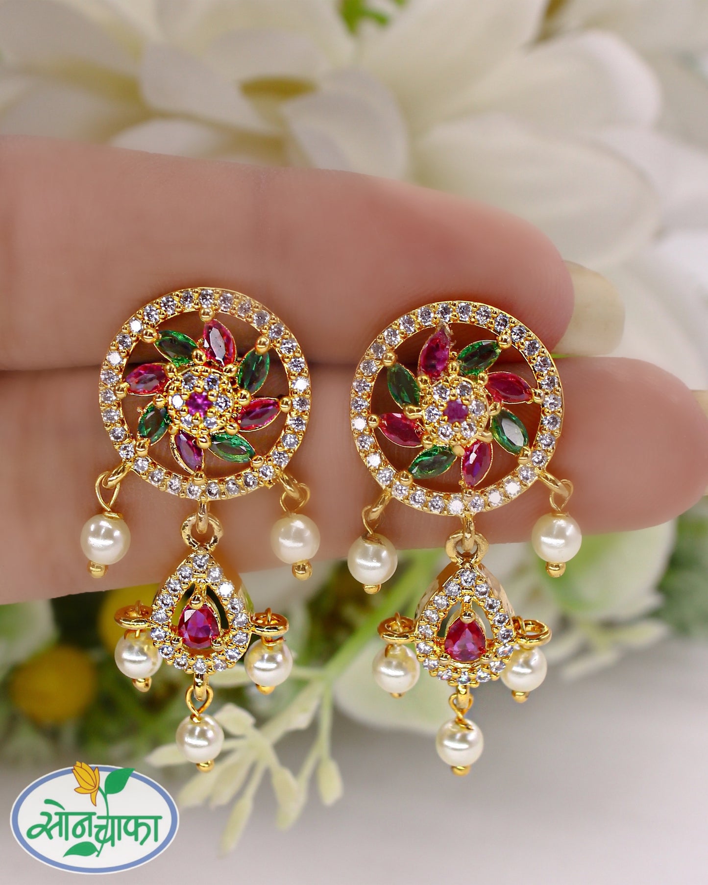CLASSICAL MOTI EARRINGS