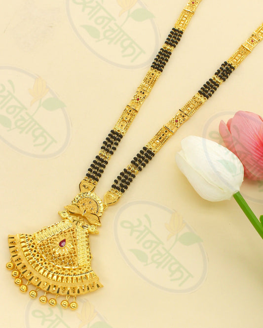GRACY FLORAL GOLD PLATED MANGALSUTRA