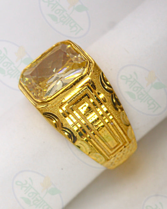FANCY GOLD PLATED RING