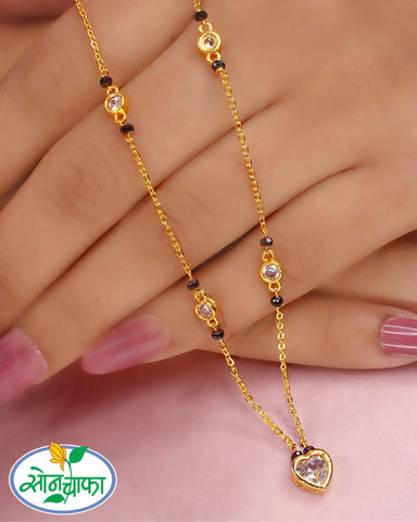 PRETTY HEART SHAPE DESIGNER MANGALSUTRA