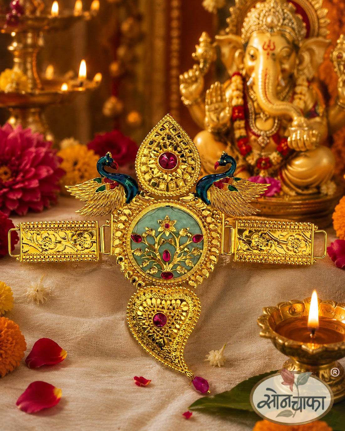 PEACOCK ELEGANCE GANPATI SOND