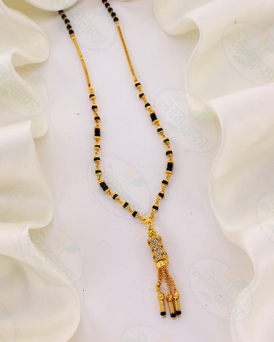 SIMPLE STYLISED 1 GRAM GOLD PLATED MANGALSUTRA