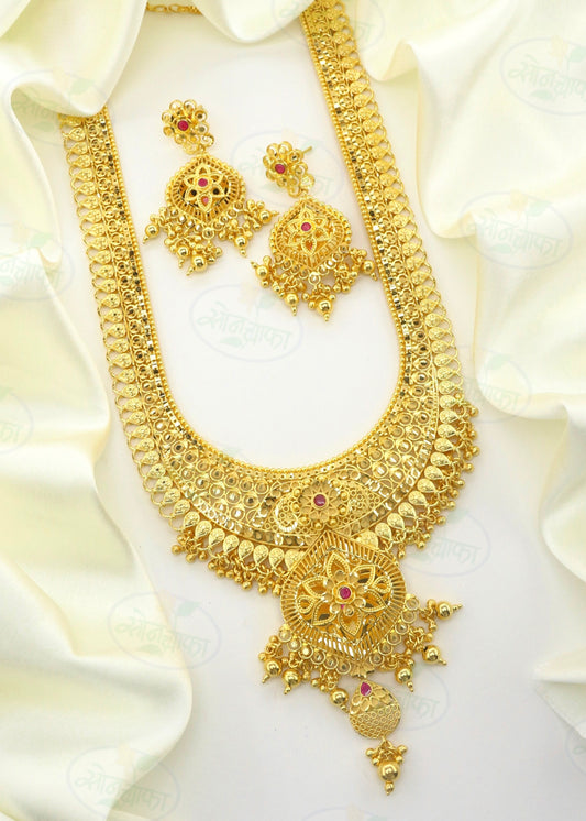 AMAZING FLORET DESIGNER GOLDEN  NECKLACE