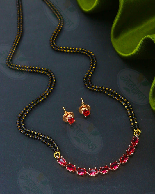 LUSH RUBY DIAMOND MANGALSUTRA
