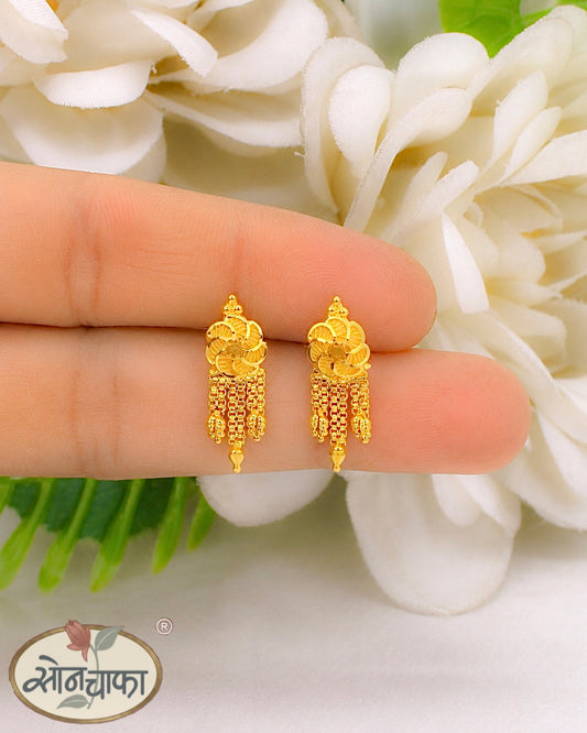 TRENDY GOLD PLATED EARRINGS