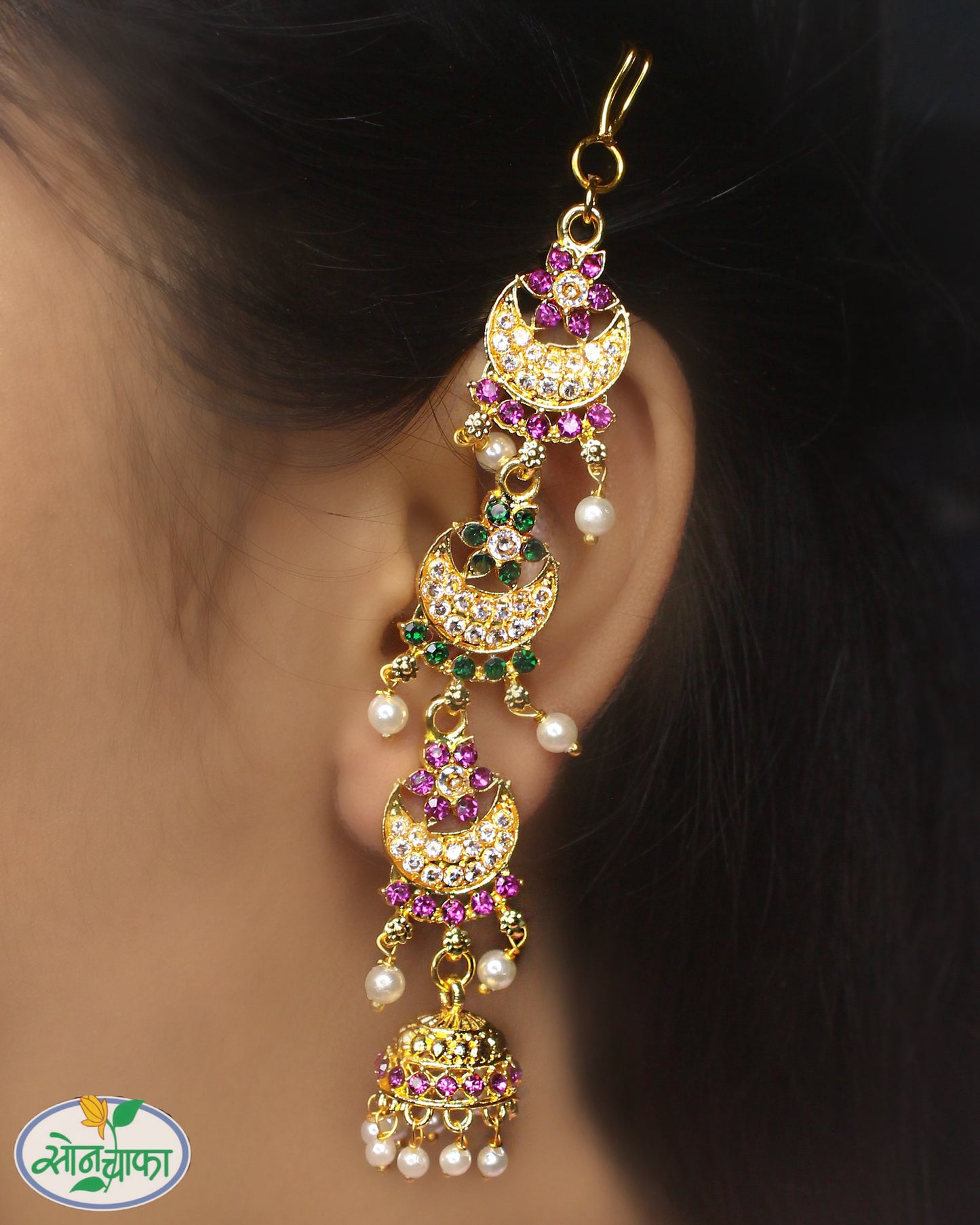 HALF-MOON DESIGNER EAR-CUFFS