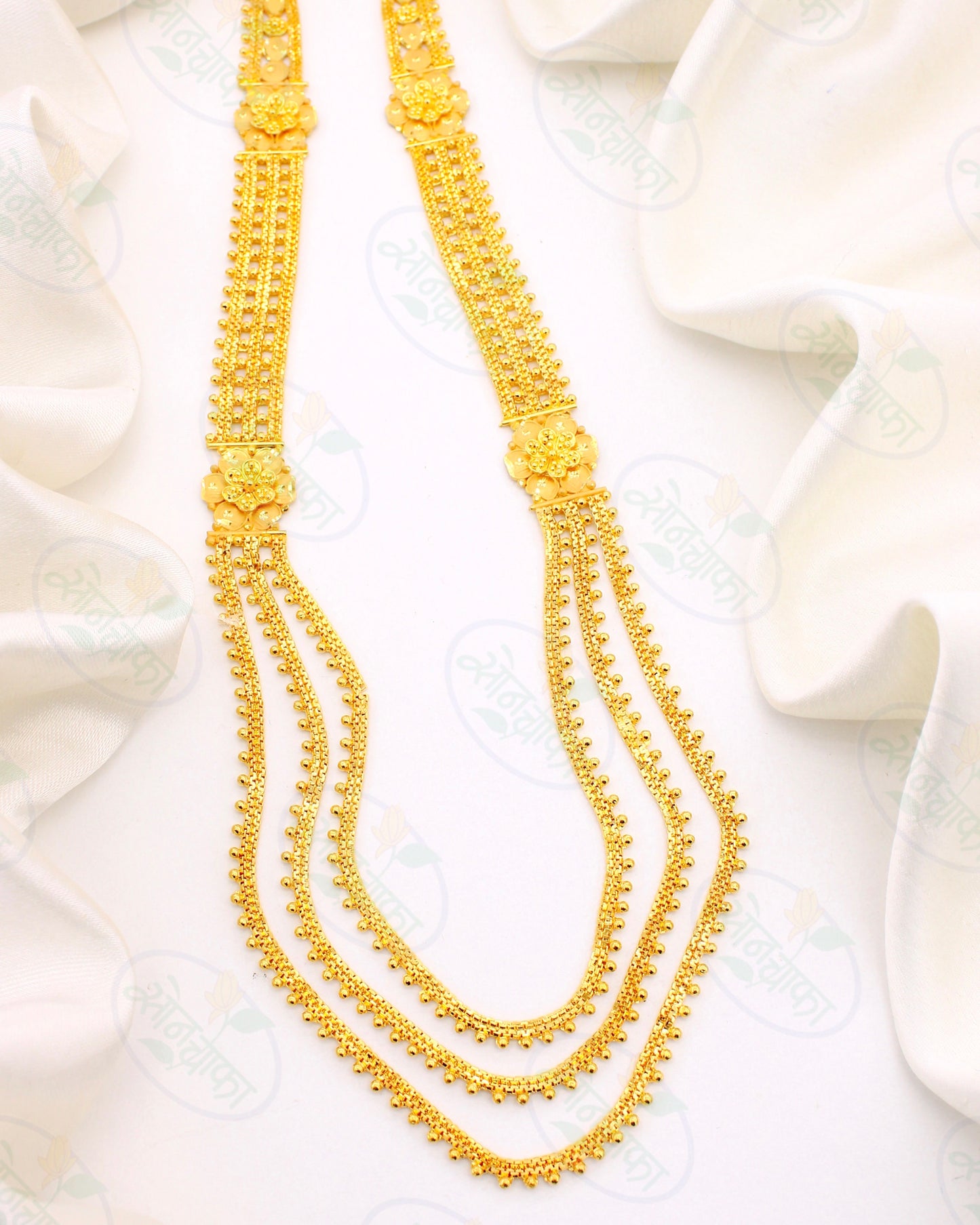 LUMINOUS GOLD PLATED FLORAL RANI-HAAR
