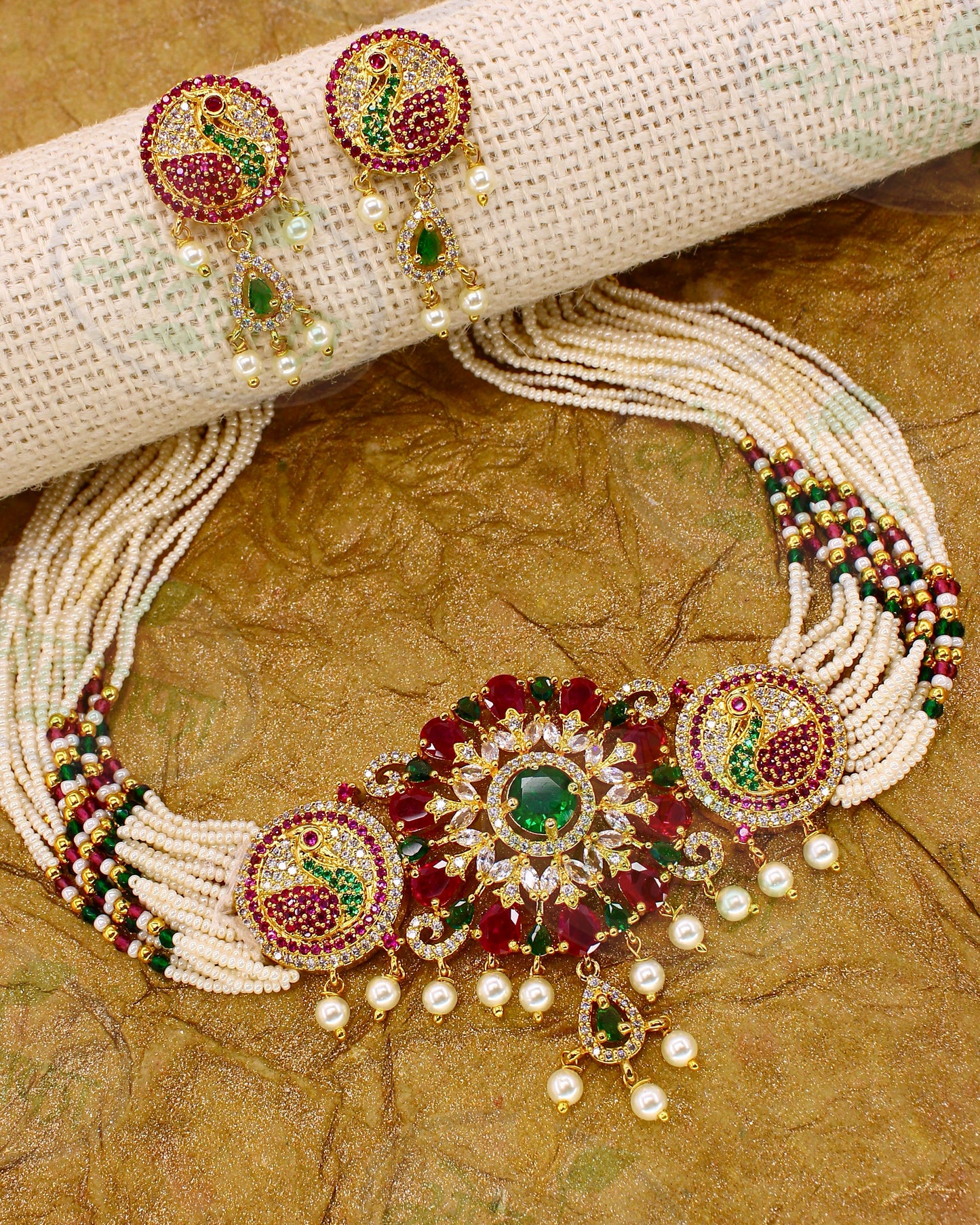 SPARKLING MOTI CHOKER SET