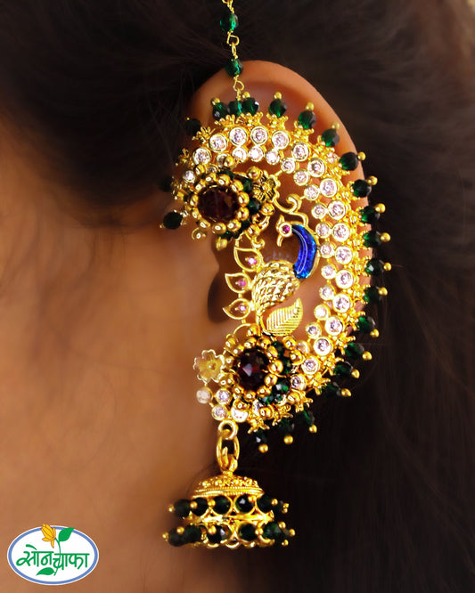 CLASSY PEACOCK EAR-CUFF