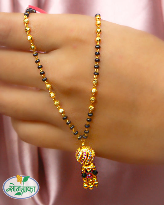 DESIGNER GOLDEN BEADS MANGALSUTRA