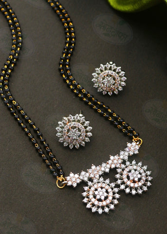 SPARKLING FLORAL DIAMOND MANGALSUTRA