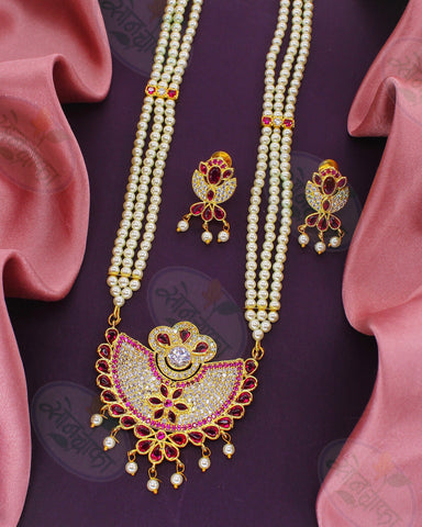 PINK STONE DESIGNER NECKLACE