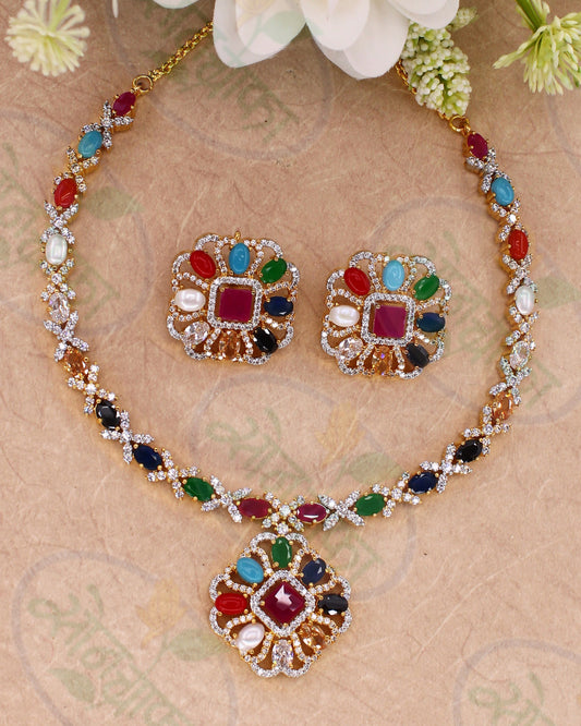 NAVRATNA NECKLACE