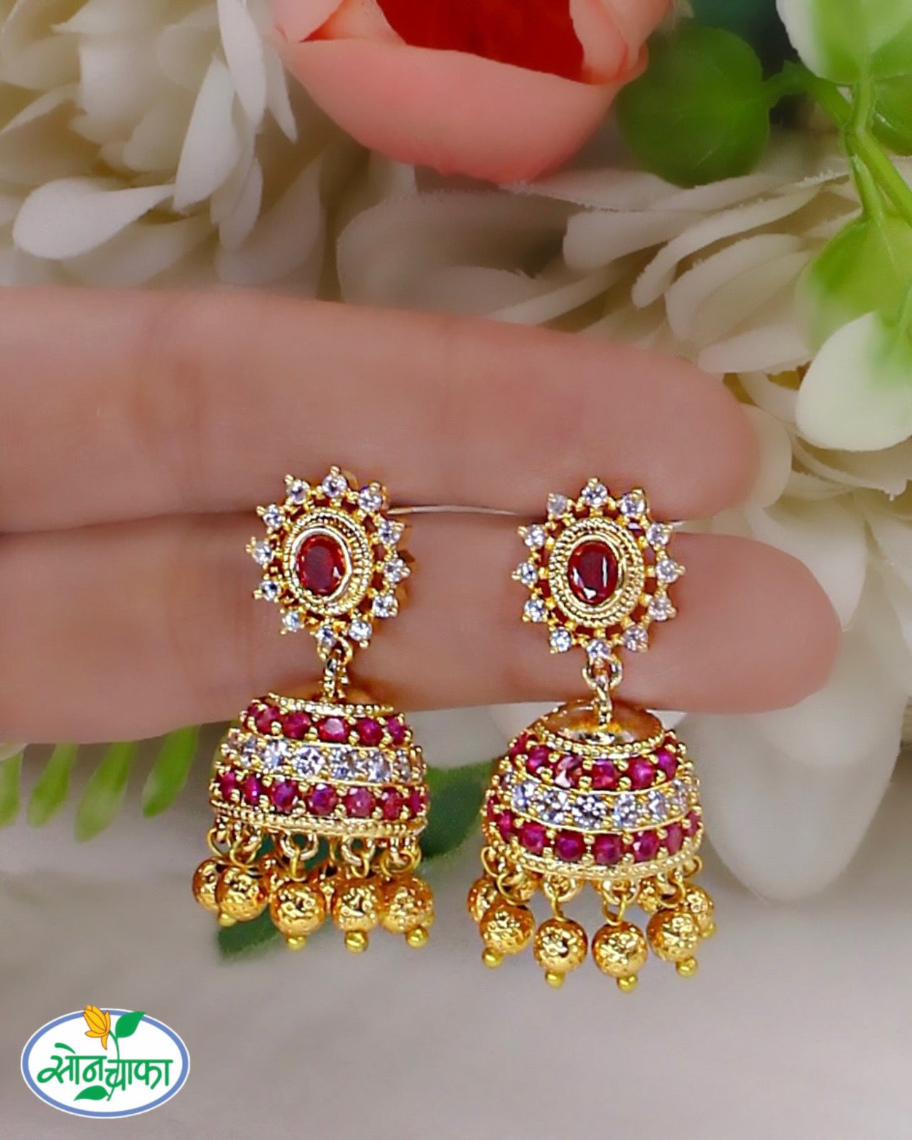 PARTY WEAR GOLDEN JHUMKI