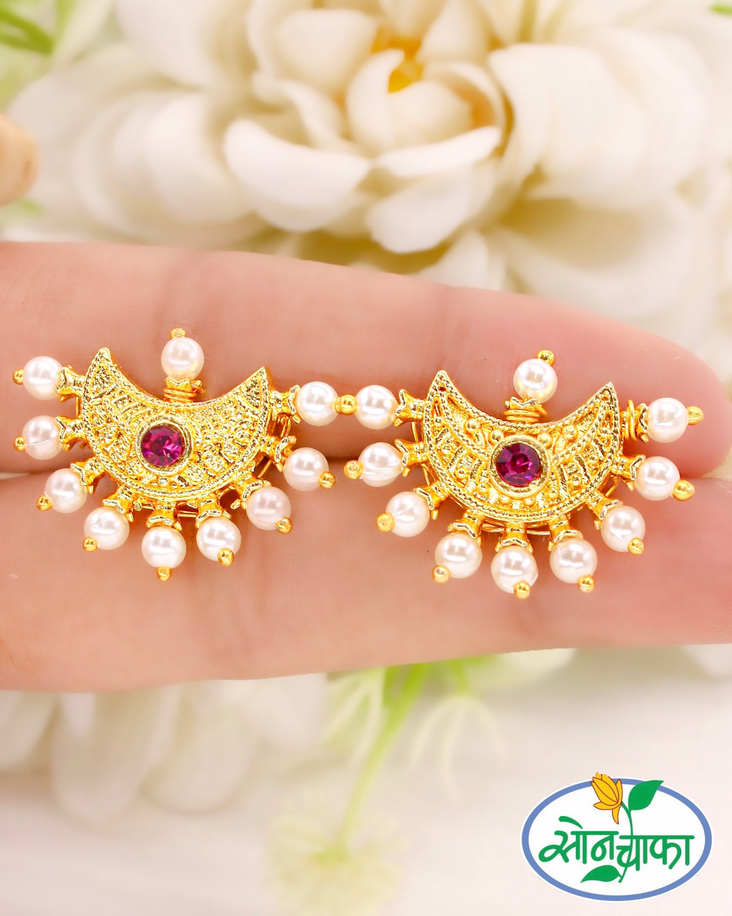 HALF-MOON DESIGNER EARRINGS