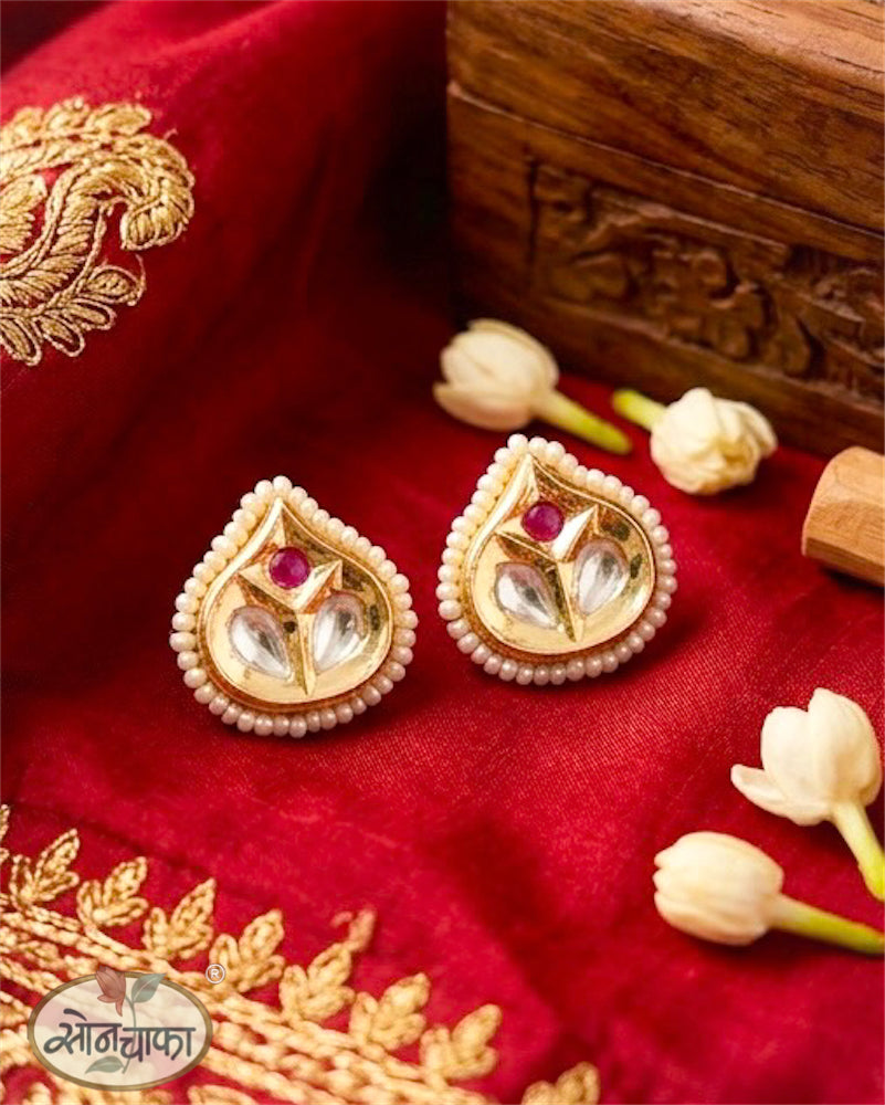 ROYAL TEARDROP PEARL EARRINGS