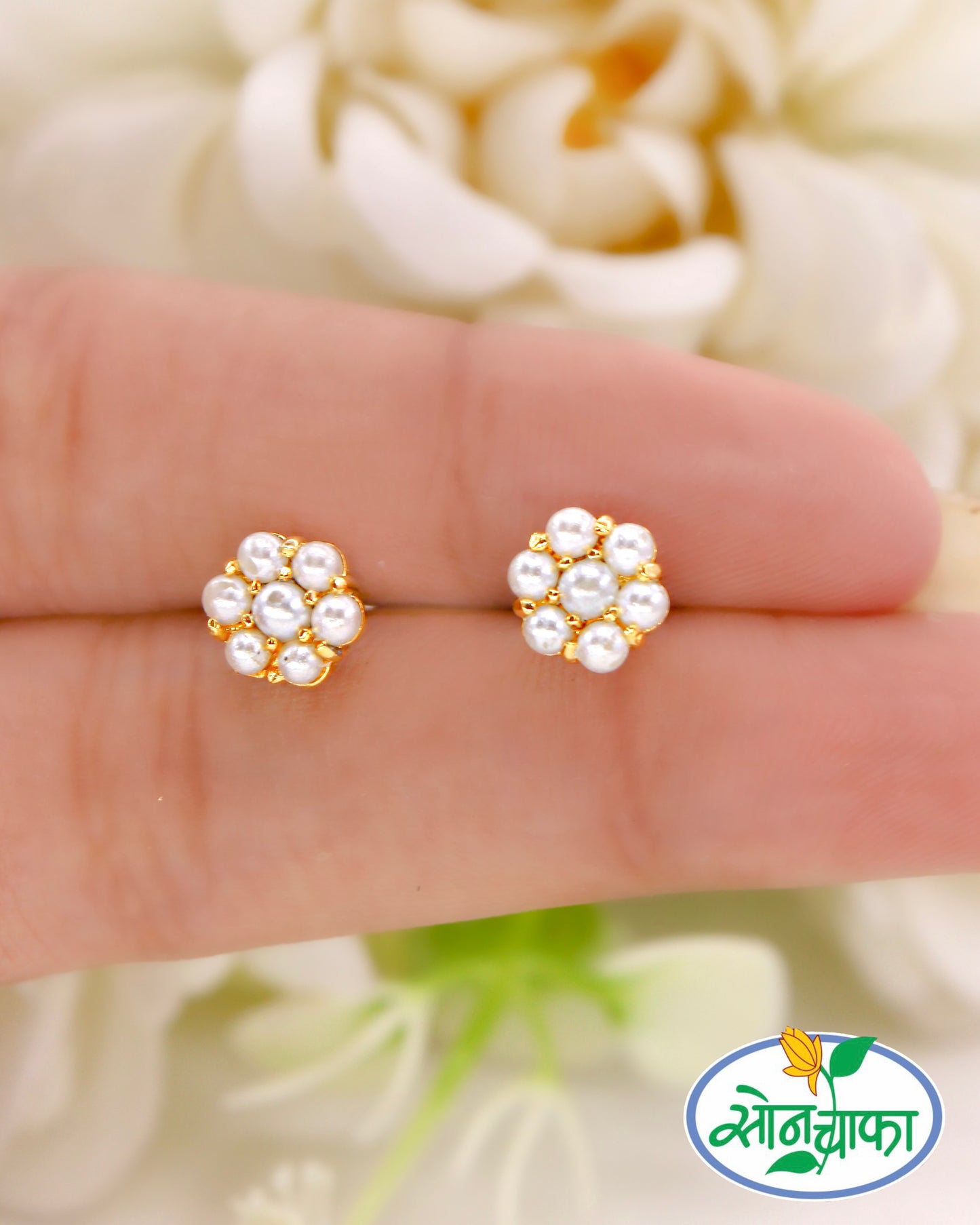 PEARL BEADS DESIGNER EAR-STUDS