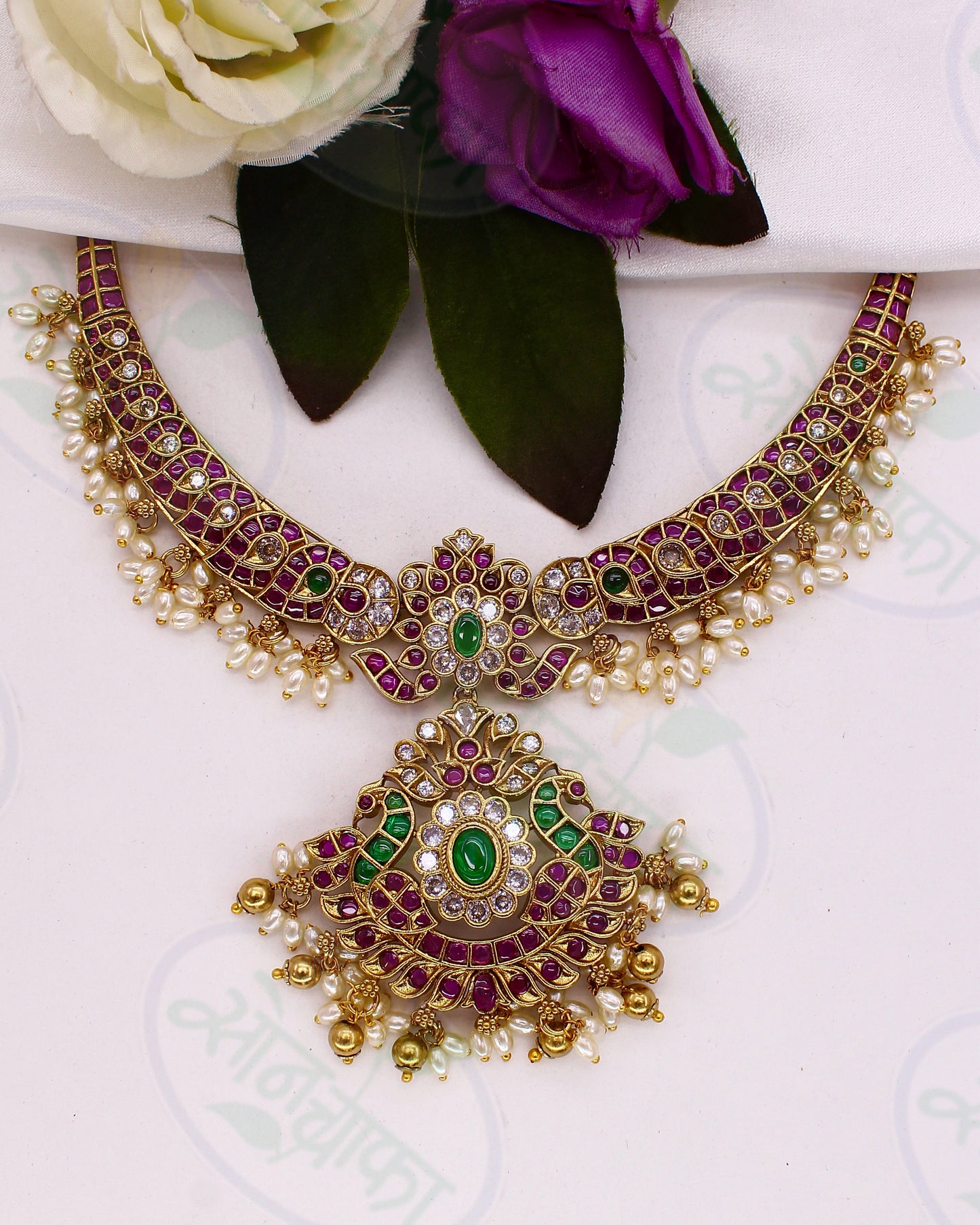 IMPRESSIVE PEACOCK DESIGNER NECKLACE