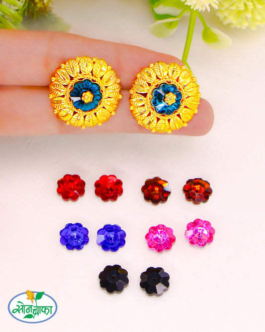 LEAF DESIGNER CHANGEBLE EARRINGS