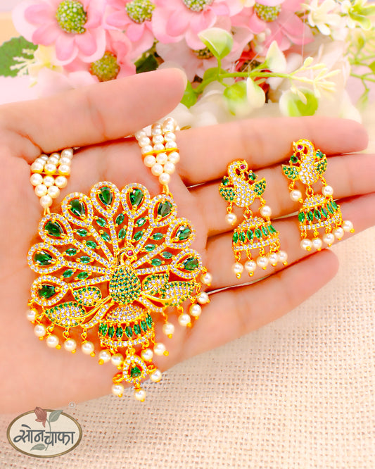 TRENDY PEACOCK NECKLACE