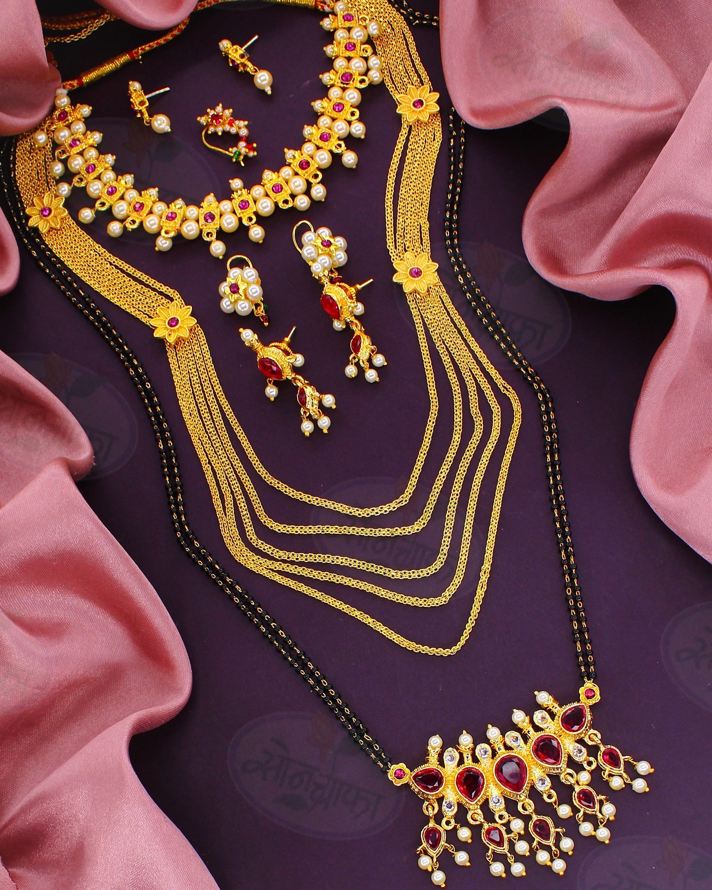 ROYAL MAHARASHTRIAN PEARL COMBO SET