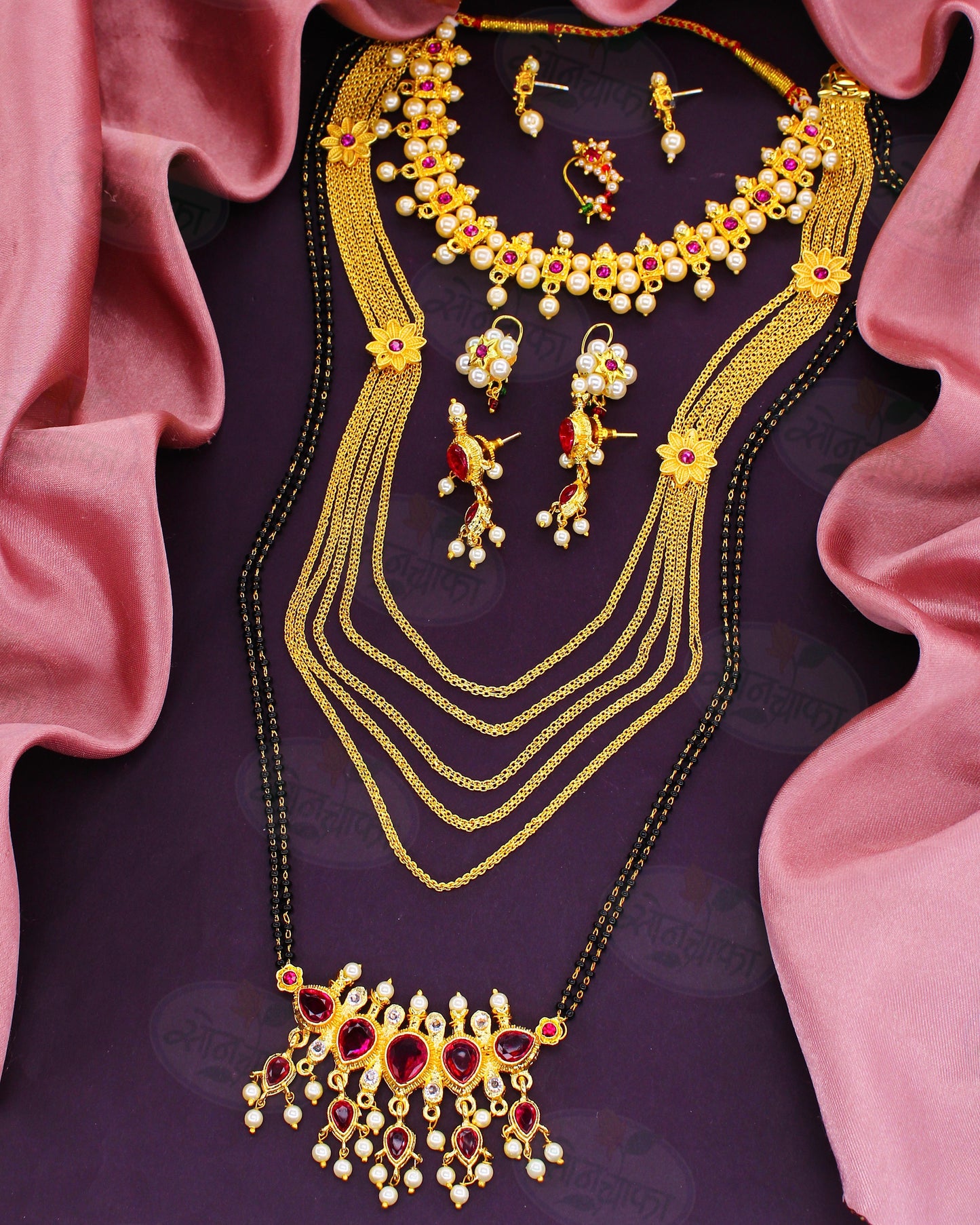 ROYAL MAHARASHTRIAN PEARL COMBO SET