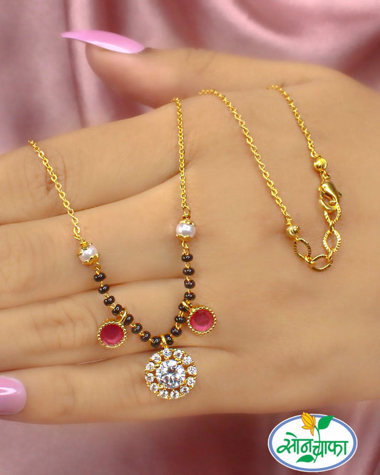 PINK STONE DESIGNER MANGALSUTRA