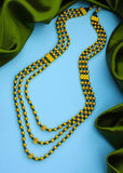 THREE LAYERS GOLDEN BEADS NECKLACE