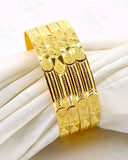 SLEEK TEXTURED GOLD PLATED BANGLES