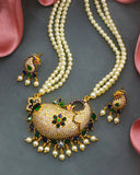 EXQUISITE PEACOCK MOTI NECKLACE